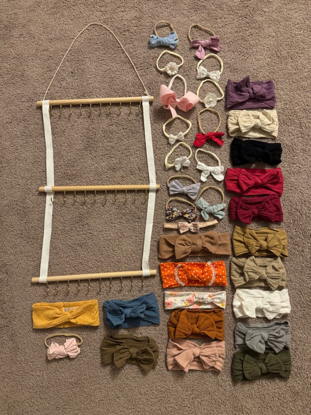 Baby Headband Organizer and Headband Set - Assorted Styles and Colors